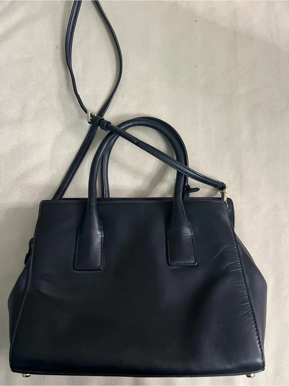🖤 Kate Spade New York Black Leather Satchel Crossbody Purse Top Handle Bag